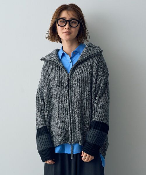 「Editt by YECCA VECCA」 ニットカーディガン FREE ブラック レディース_画像2