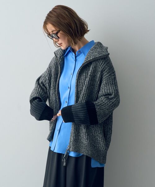 「Editt by YECCA VECCA」 ニットカーディガン FREE ブラック レディース_画像6