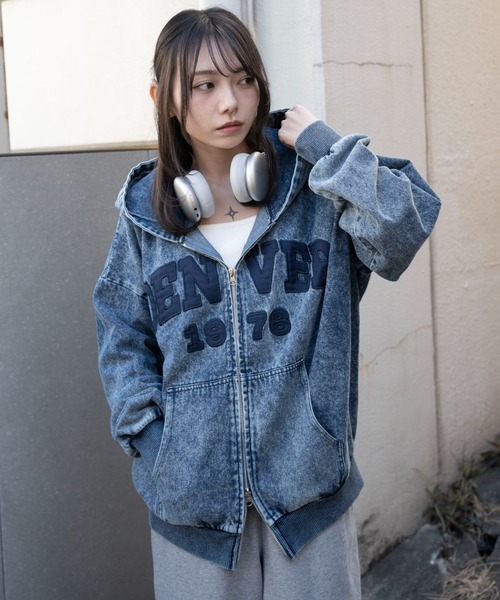 WEGO（ウィゴー） パーカー WEGO/「26年春新作」カレッジロゴ BIG ZIP