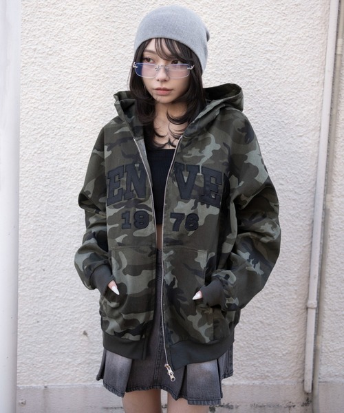 WEGO（ウィゴー） パーカー WEGO/「26年春新作」カレッジロゴ BIG ZIP 