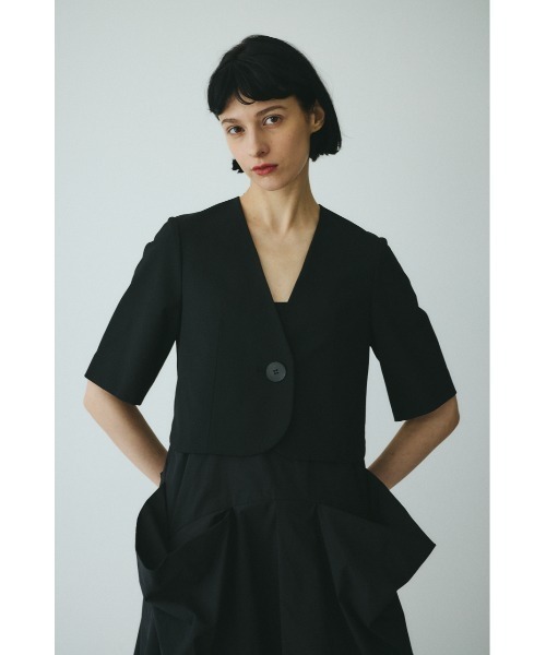 HeRIN.CYE コート アウター CLO Round hem half sleeve JK クロ