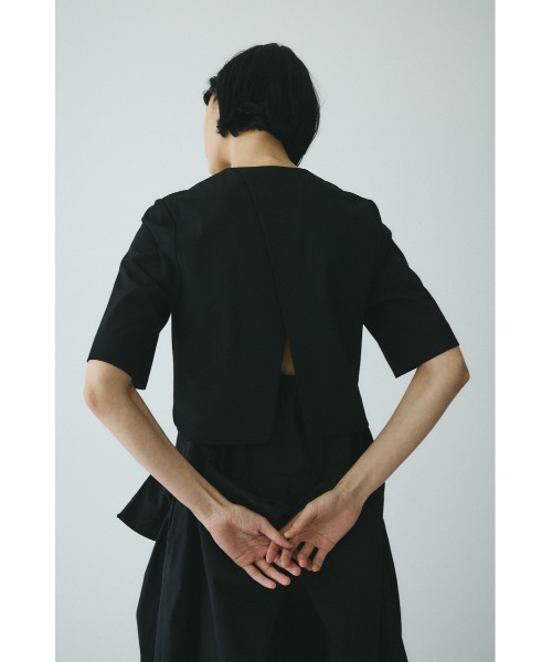 ハーフスリーブＪＫ黒N様 HeRIN.CYE コート アウター CLO Round hem half sleeve JK クロ