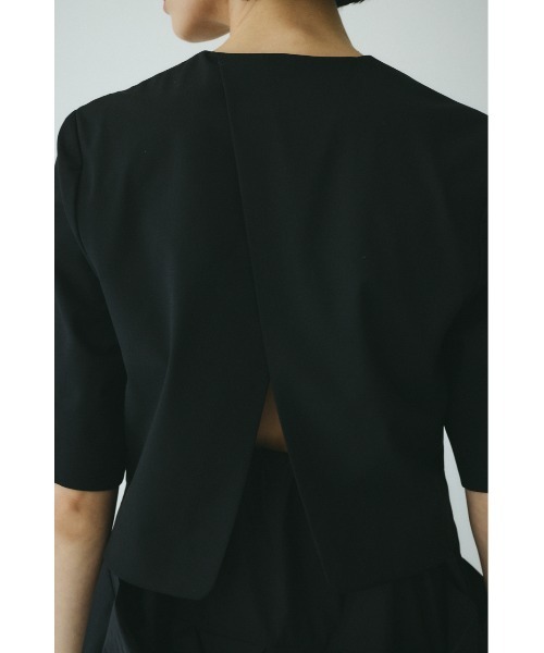 HeRIN.CYE コート アウター CLO Round hem half sleeve JK クロ