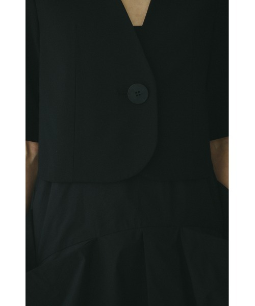 HeRIN.CYE コート アウター CLO Round hem half sleeve JK クロ