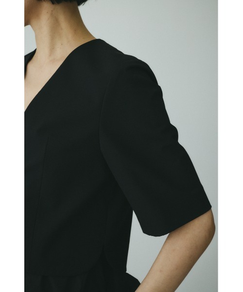 HeRIN.CYE コート アウター CLO Round hem half sleeve JK クロ