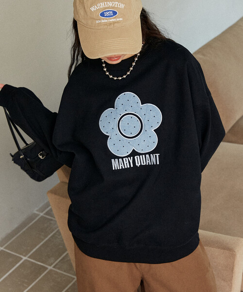 「PUBLUX」 スウェットカットソー フリ- チャコールグレー レディース_画像5