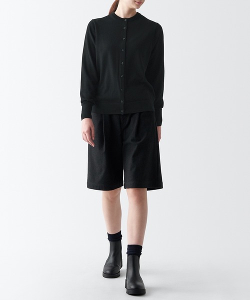 「無印良品」 カーディガン L ブルー レディース_画像2