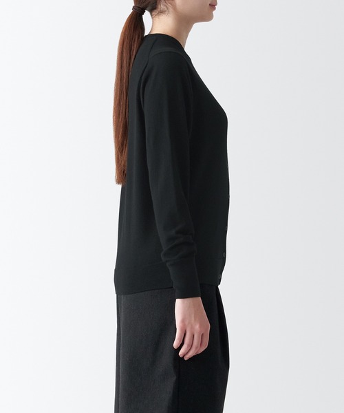 「無印良品」 カーディガン L ブルー レディース_画像3