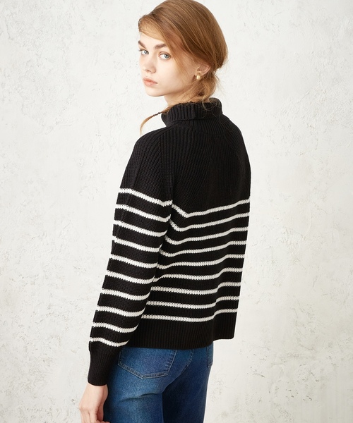 「LE SOUK HOLIDAY」 長袖ニット L オフホワイト レディース_画像6