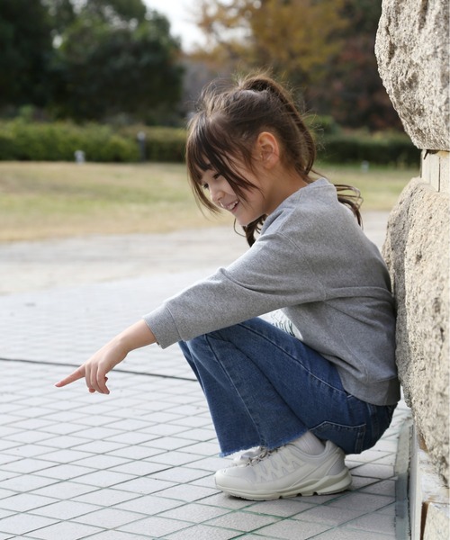 「瞬足」 「KIDS」ローカットスニーカー 23.0cm ブラック×ブラック キッズ_画像4