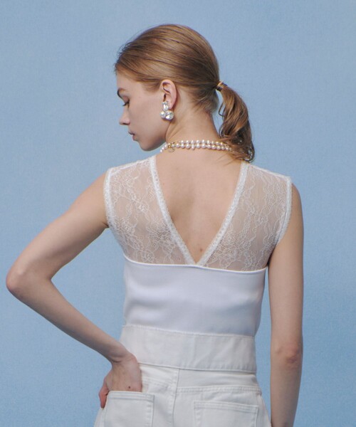 美品 25SS LOULOU WILLOUGHBY ルルウィルビー レーシーニットビスチェプルオーバー 半袖 カットソー 21251016120 サイズ2 イエロー レディース 古着 中古 USED LOULOU WILLOUGHBY - 美品 25SS LOULOU WILLOUGHBY ルルウィルビー