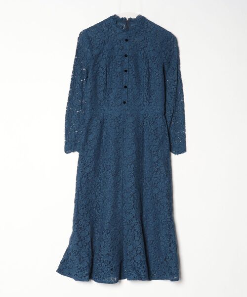 「CELFORD」 長袖ワンピース 36 ブルー レディース_画像3