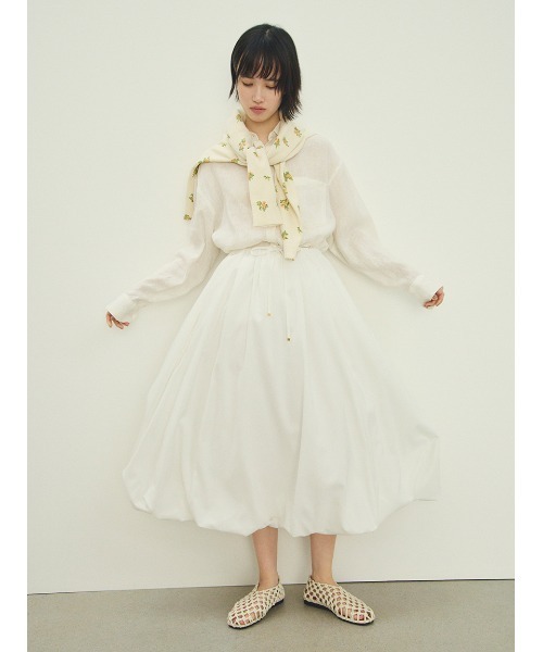 Mila Owen（ミラオーウェン） ワンピース リネン混バルーンシャツ