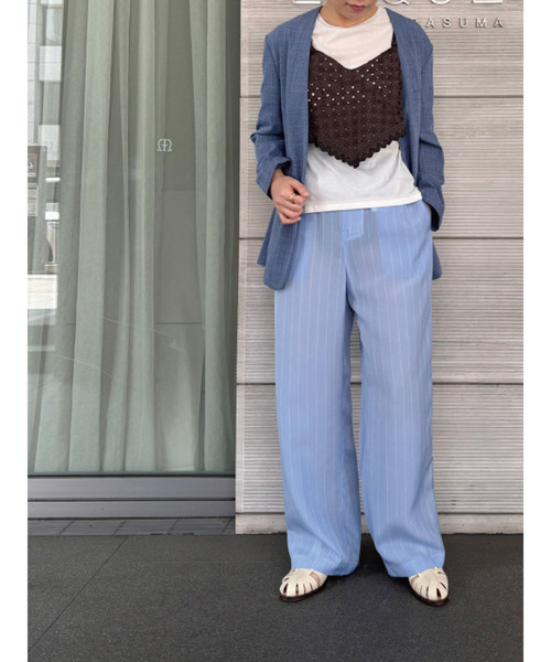 CURRENTAGE ワイドパンツ パンツ TYPEWRITER EASY PANTS レディース