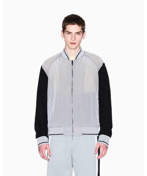 Emporio Armani カラーブロック パファージャケット ARMANI EXCHANGE（アルマーニエクスチェンジ）の「【A|X アルマーニ