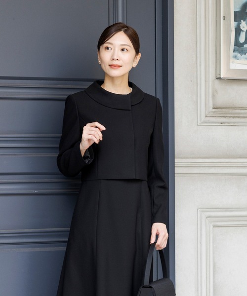 【新品】CARETTE セレモニースーツ ワンピース＆ジャケット セット 定価27000円程 7号 CARETTE（カレット） セレモニースーツ セットアップ ロングジャケット