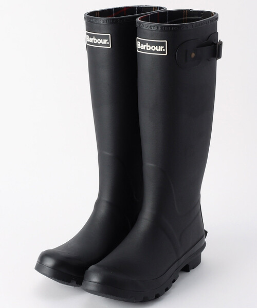 Barbour bebe 長靴 黒 チェック柄 UK6 FREAK'S STORE（フリークスストア） 長靴 レインブーツ Barbour