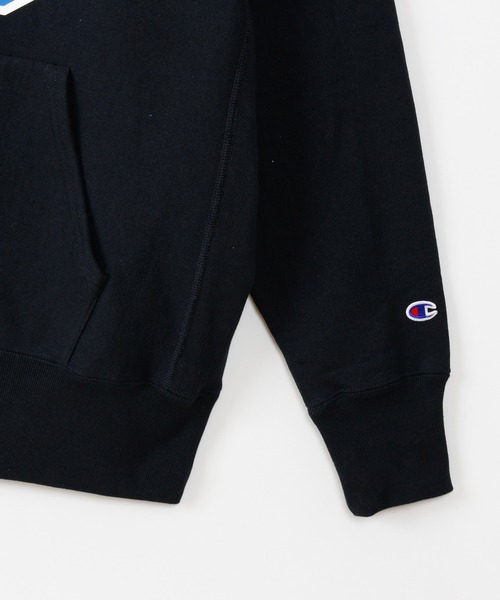 「Champion」 プルオーバーパーカー LARGE シルバーグレー メンズの画像