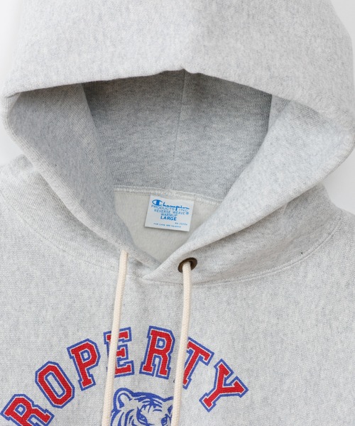 「Champion」 プルオーバーパーカー LARGE シルバーグレー メンズの画像