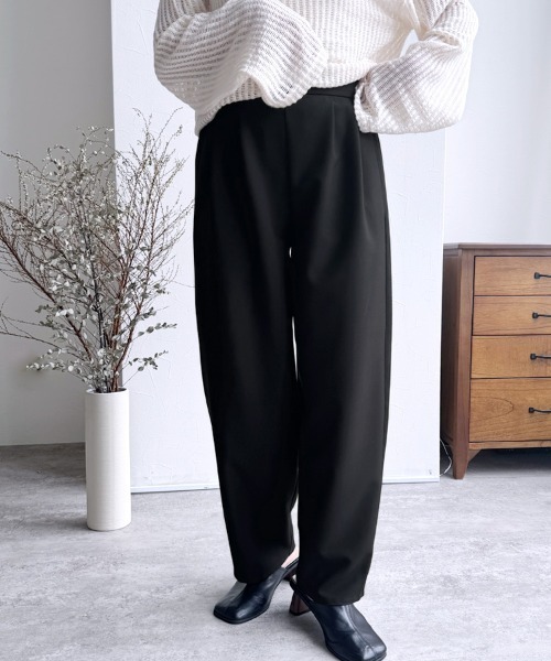 「reca」 スラックス M ダークブラウン レディース_画像3