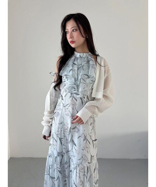 ワンピース 花柄アメスリラッフルワンピースの画像