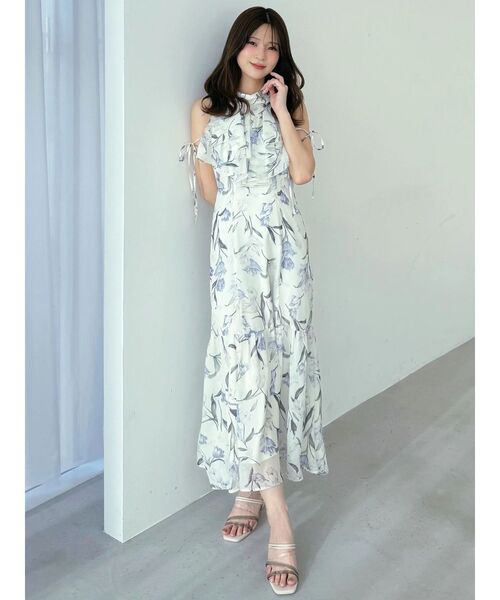 ワンピース 花柄アメスリラッフルワンピースの画像