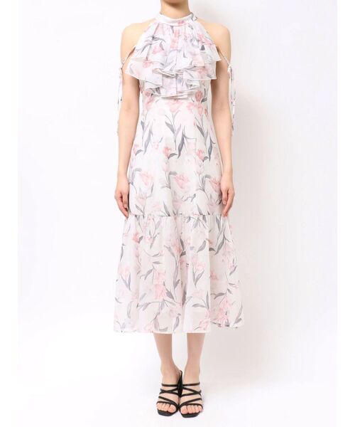 ワンピース 花柄アメスリラッフルワンピースの画像