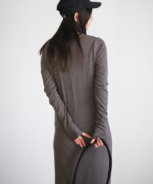 「select MOCA」 長袖ワンピース MEDIUM ブラック レディース_画像6