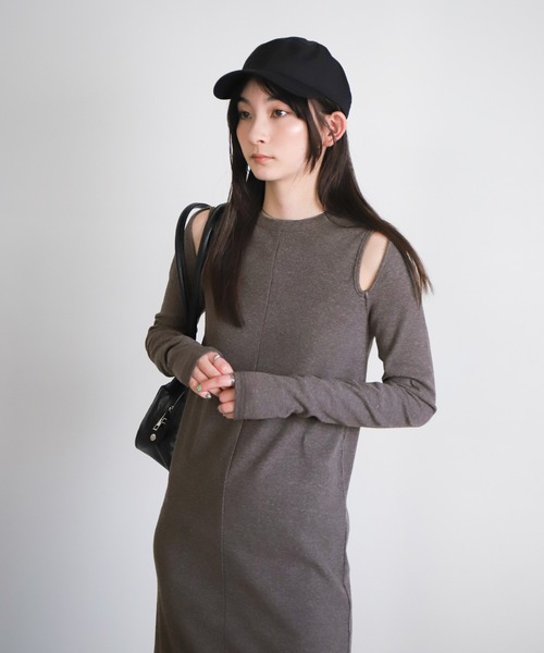 「select MOCA」 長袖ワンピース MEDIUM ブラック レディース_画像7