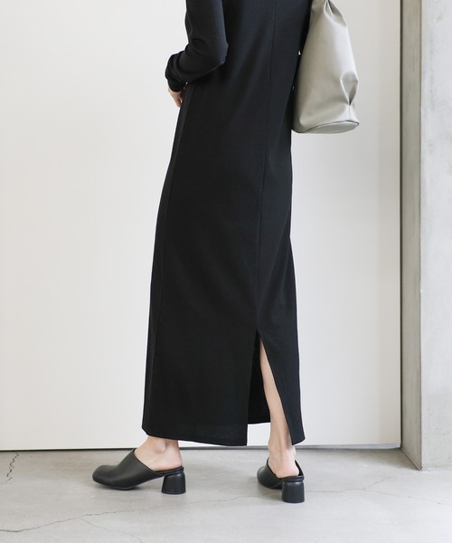 「select MOCA」 長袖ワンピース MEDIUM ブラック レディース_画像8
