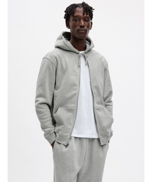 GAP グレー フルジップパーカー Sサイズ GAP（ギャップ） ジップアップパーカー S ライトグレー メンズ