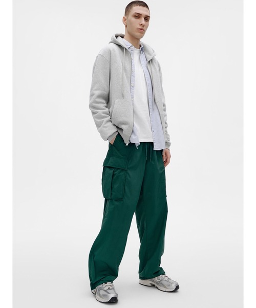 GAP（ギャップ） ジップアップパーカー S ライトグレー メンズ