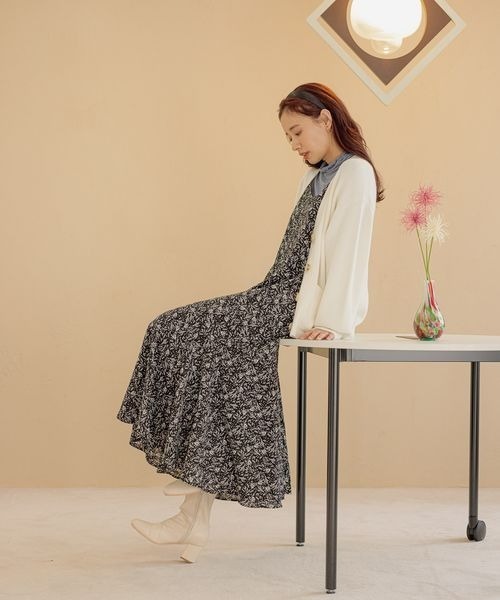 「mysty woman」 コンビワンピース FREE ブラック レディース_画像7