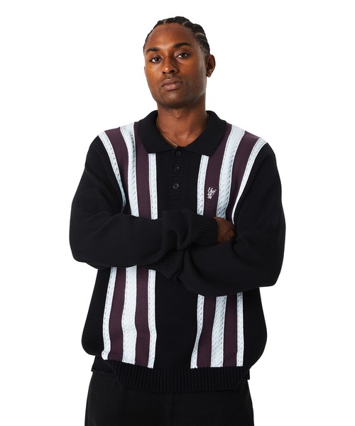 「HUF」 長袖ニット SMALL ブラック メンズ_画像4
