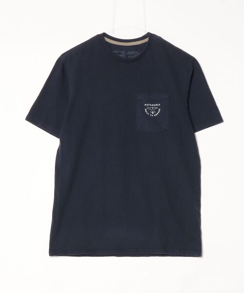 patagonia（パタゴニア） ワンポイント半袖Tシャツ X-SMALL ネイビー