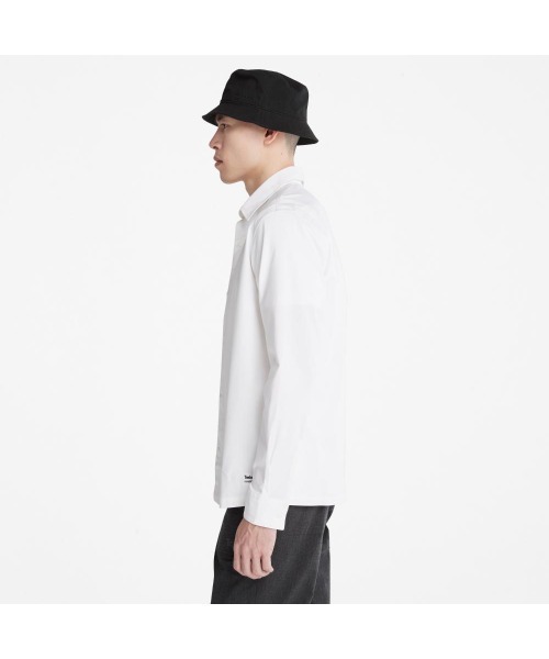 「Timberland」 長袖シャツ SMALL ホワイト メンズ_画像4