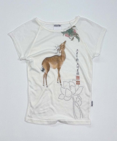 SCULPTOR（スカルプター） tシャツ 半袖 Zen Deer Tee レディース