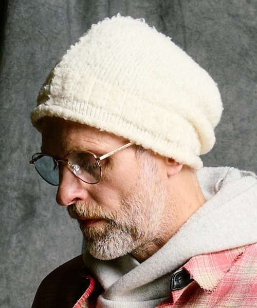 wjk ニット帽 ニットキャップ mko13614- fancy yarn roll beanie