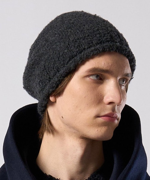 wjk ニット帽 ニットキャップ mko13614- fancy yarn roll beanie