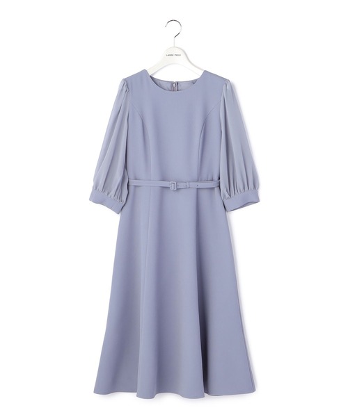 「LAISSE PASSE」 7分袖ワンピース SMALL ネイビー レディース_画像4