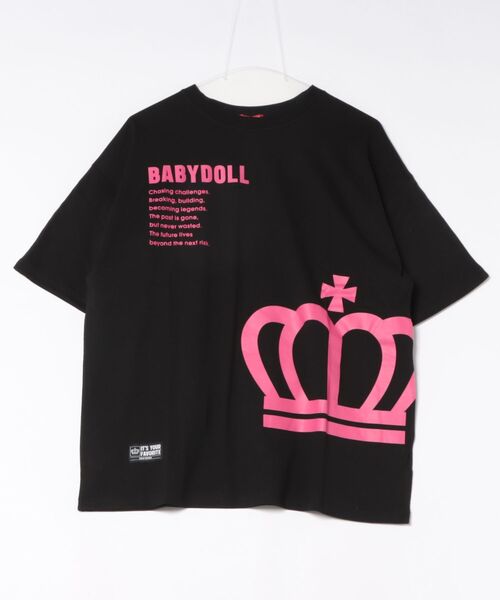 BABYDOLL（ベビードール） tシャツ 親子お揃い ネオンバックロゴビック