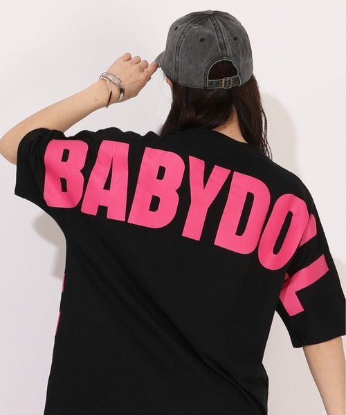 BABYDOLL（ベビードール） tシャツ 半袖 親子お揃い ネオンバックロゴ
