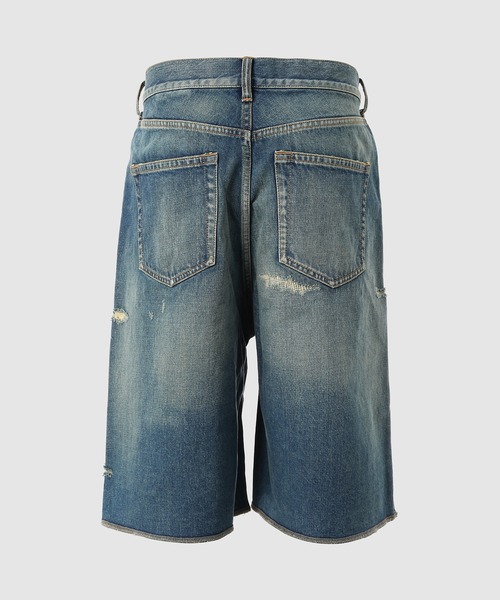 パンツ Distressed shorts メンズの画像
