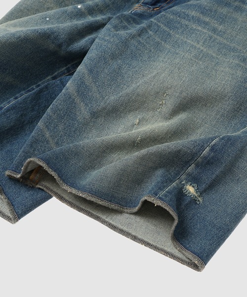 パンツ Distressed shorts メンズの画像