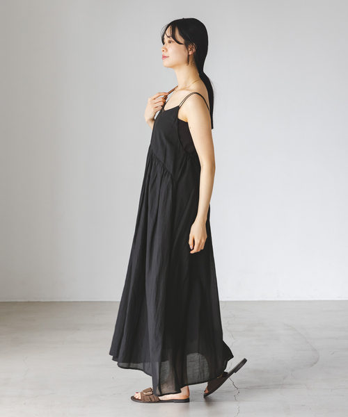 ワンピース 「洗える」normment/ノーメント COTTON RAYON CAMI DRESS 