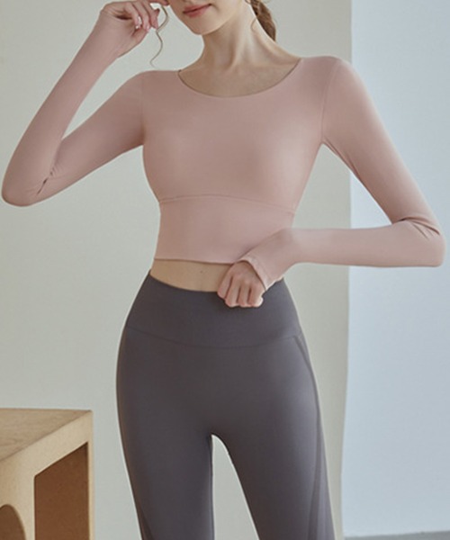 「HYSSHOP」 長袖カットソー M ベージュ レディース_画像3