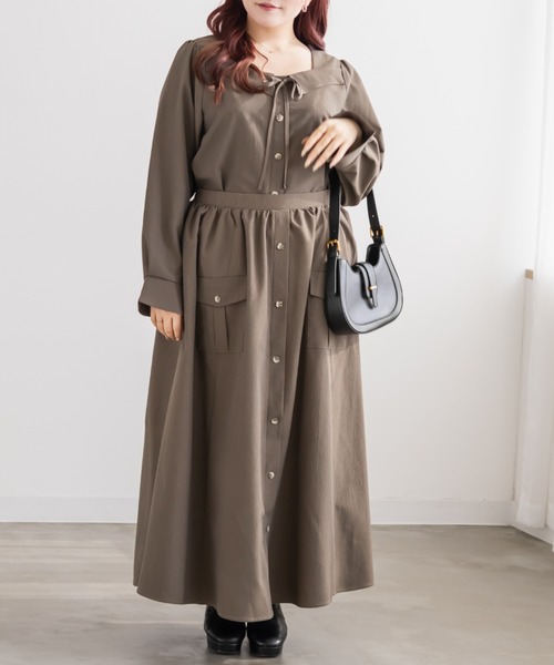 「CLETTE」 長袖ブラウス LL ブルー レディース_画像3