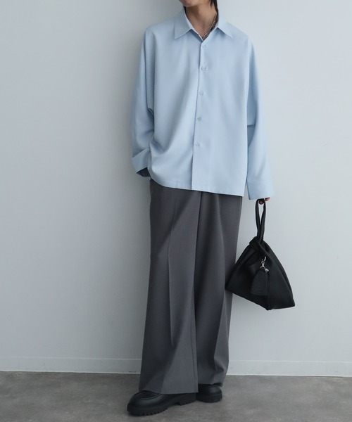 「welise」 長袖シャツ L ライトグレー メンズ_画像5