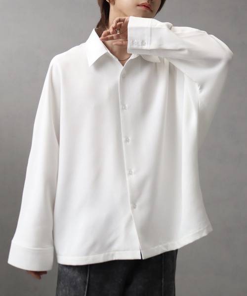 「welise」 長袖シャツ L ライトグレー メンズ_画像9