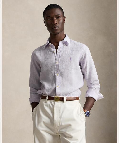 ラルフローレン クラシック フィット ストライプド リネン シャツ POLO RALPH LAUREN（ポロ・ラルフローレン） シャツ クラシック